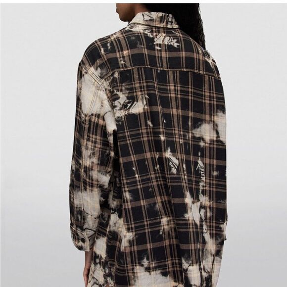 NWT ALL SAINTS Check Lily Shacket Dress-M6 - Picture 2 of 7